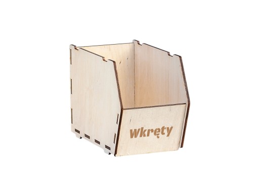 DREVENÝ dielenský box, gravírovaná nádoba