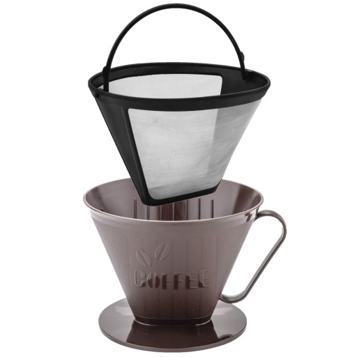 Kávový filter Dripper vel 4 pre papierové filtre alebo permanentný filter