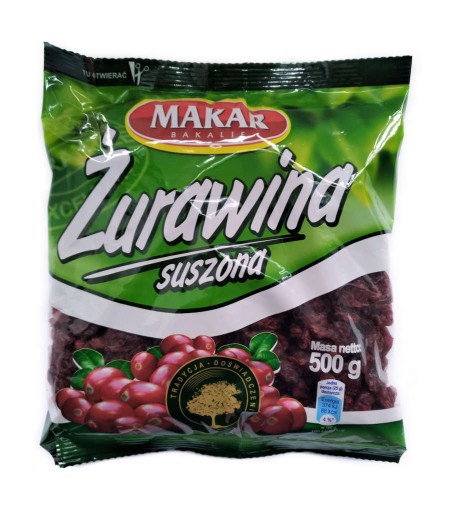 Sušené brusnice 500g Makar Na vredy