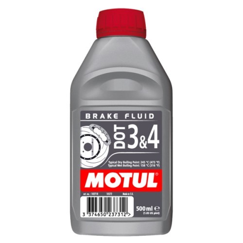 SYNTETICKÁ BRZDOVÁ KVAPALINA MOTUL DOT3 DOT4 500ML