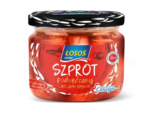 ÚDENÉ ŠPROTY V RAJKOVEJ Omáčke 250g USTKA LOSOS