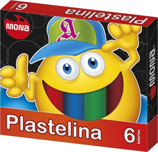 Plastelína Mona, 6 farieb, okrúhla
