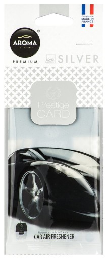 Prívesok do auta AROMA PRESTIGE CARD SILVER