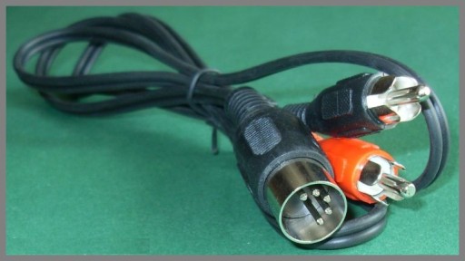 Kábel DIN zástrčka 5p - 2x RCA zástrčka 2,5m (0415)