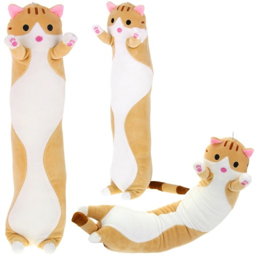 Mäkký plyšový plyšový valec na vankúš 50 cm XL