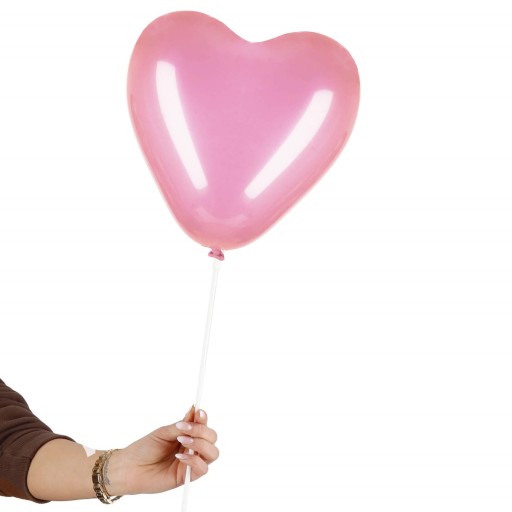SADA 50 kusov RUŽOVÝCH METALICKÝCH BALÓNOV SRDIEČEK NA SVADBU VALENTÍNSKA VEĽKÁ SVADBA