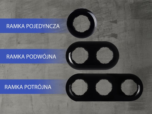 LOFT RETRO STREDOVÝ RÁM ČIERNA JLM