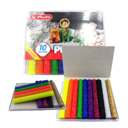 HERLITZ ŠKOLSKÉ GLITRKY Plastelína 9,5 cm 10 ks
