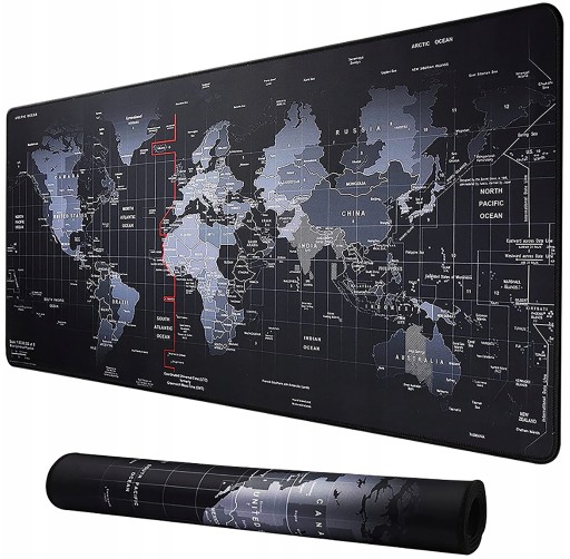 PODLOŽKA POD MYŠ VEĽKÁ 80x30 mapa sveta