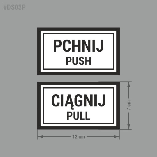 Push, Pull, Push, Pull - samolepky 7x12