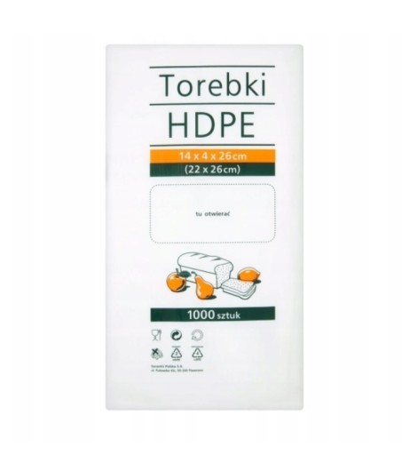Vrecia fóliové HDPE vrecia 22x26 1000 ks.