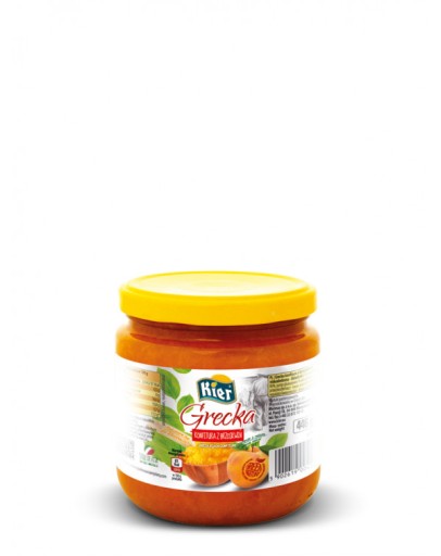 Grécky broskyňový džem 360g. Hlava