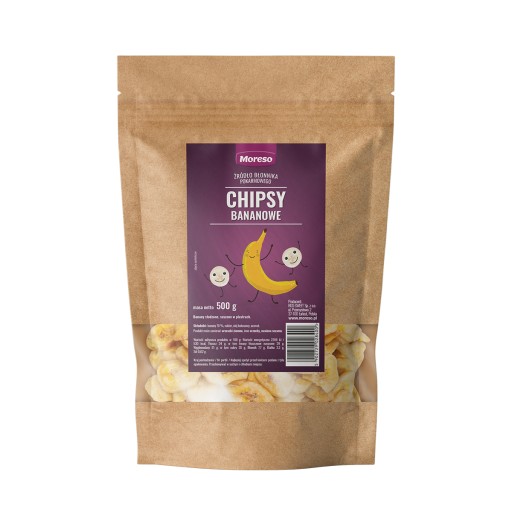 Banánové lupienky, sušené banány 500g Moreso