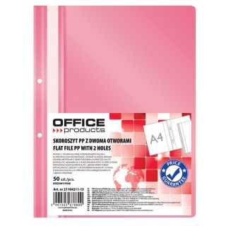 Zasúvacia zložka Office Products, 2-dierová, ružová - 1 ks.