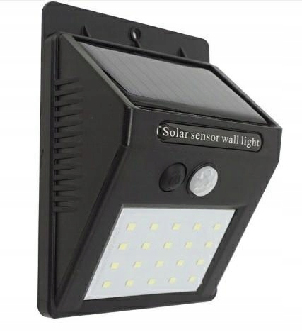 SOLÁRNA LAMPA VONKAJŠIA ZÁHRADNÁ NÁSTENNÁ LAMPA LED SNÍMAČ POHYBU 3W