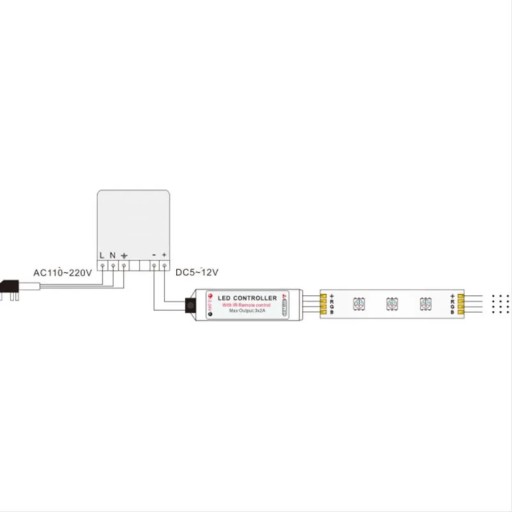 RGB LED ovládač ovládač IR24 6A 60007