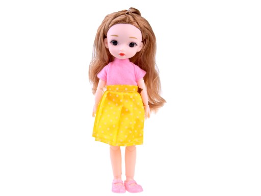 Krásna bábika bábika s pohyblivými končatinami dlhé vlasy 24 cm ZA4655