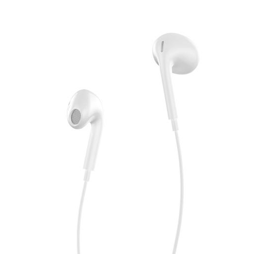 XO klasické káblové slúchadlá do uší EP74 USB-C, biele, odolné
