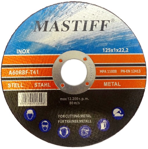 MASTIFF INOX KOVOVÉ REZNÉ KOTÚČE 125 1 KS