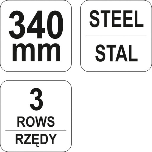 YATO Drôtená kefa, oceľový drôt, 3 rady YT-6330