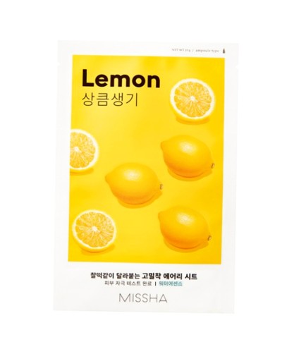 Missha Airy Fit Sheet Mask Lemon Brightening Lemon AntiAging Mask