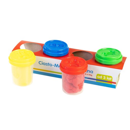 Plastová hmota 4 farby 56g SMILY PLAY
