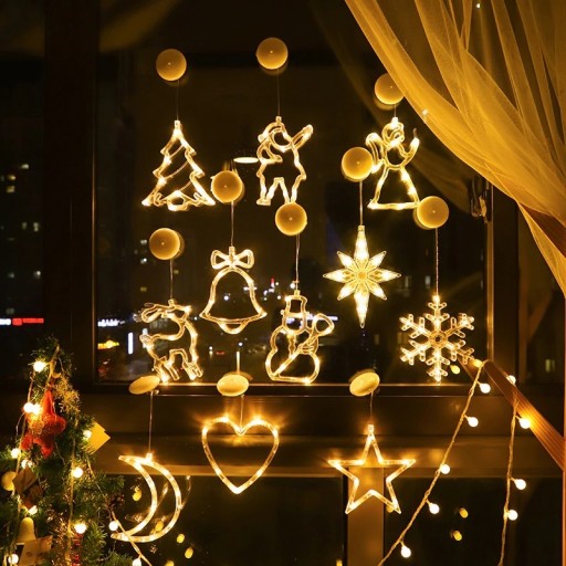 Vešiak na okno LOVE LED na vianočný stromček