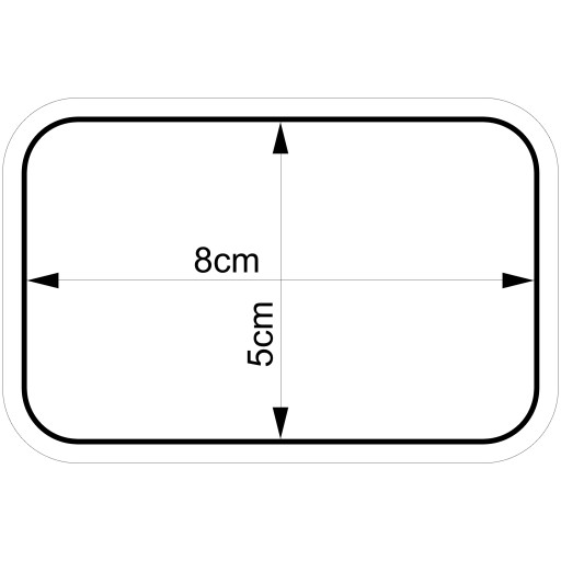 Rám na štítok formičky 8 8cm