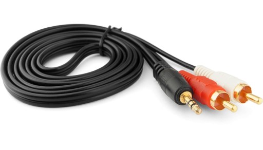 KÁBEL AUX ADAPTÉR MINI JACK 3,5MM 2 RCA CINCH STEREO 1,3M