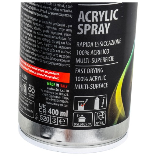 Signálny biely akrylový lak AMBROSOL 400ml sprej
