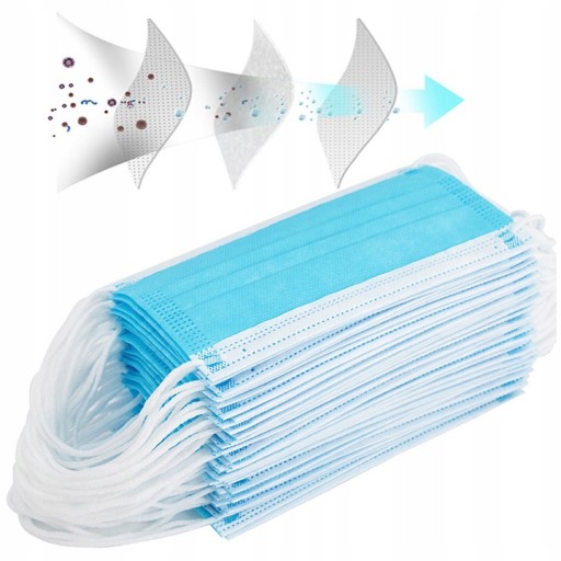 OCHRANNÁ MASKA 3-vrstvová 50 ks. 95% FILTRÁCIA cca