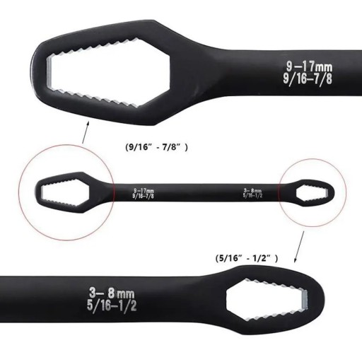 TORX UNIVERZÁLNY OTVORENÝ KĽÚČ, PALCE 8-22