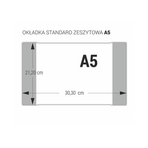 Obal na zošity A5, priehľadný krištáľ, 5 kusov