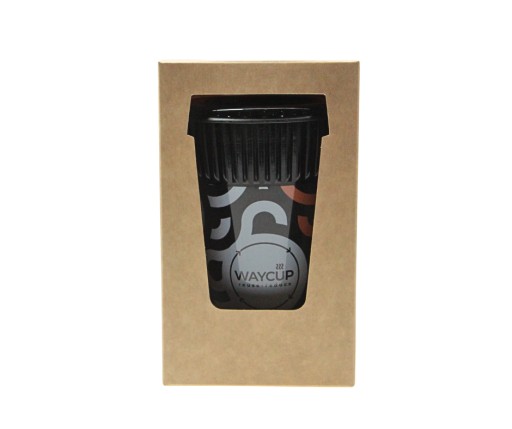 Opakovane použiteľný pohár s viečkom 400 ml PP WAYCUP v krabičke 1 ks.