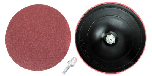 FLEXIBILNÝ DISK PRE BRÚSKY DISK HRUBÝ PAPIER 125mmx10mm VELCRO + ADAPTÉR