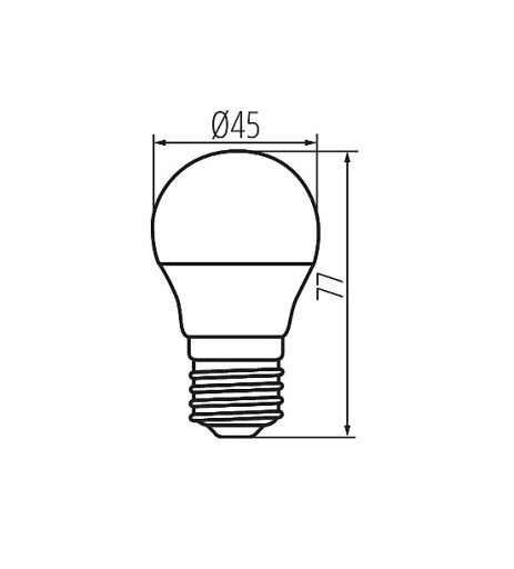 LED guľová žiarovka E27 s veľkým závitom G45 6,5W = 60W neutrálna biela 4000K