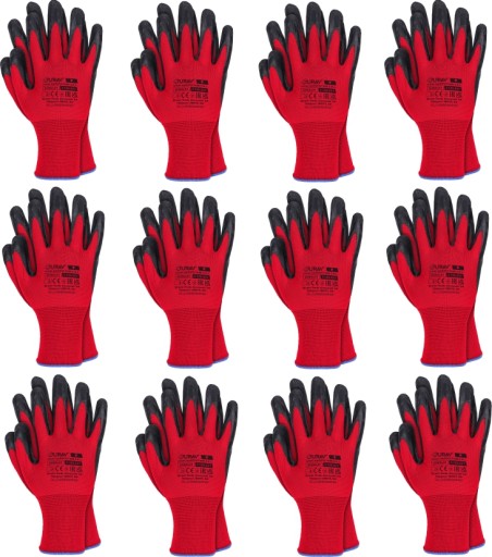 Ochranné rukavice potiahnuté latexom, veľmi priľnavé, veľkosť 9 JURAV
