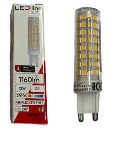 LEDline G9 12W 1160lm teplá VÝKONNÁ LED žiarovka