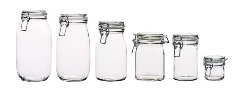 SKLENENÁ NÁDOBKA 750ML S SVORKOU NA SPRACOVANIE MED NA KORENIE 0,75L S KLOPOM