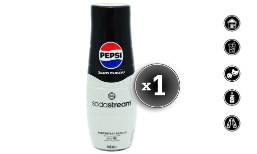 PEPSI MAX NULOVÝ KONCENTRÁT SIRUP PRE SODASTREAM SATURATOR 9L DRINK s 440ml