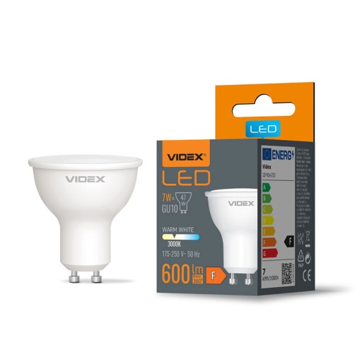VIDEX GU10 LED ŽIAROVKA 7W 600LM TEPLÁ FARBA