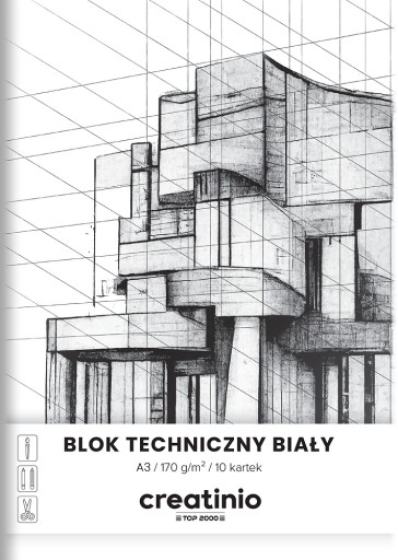 CREATINIO TECHNICAL BLOCK A3 BIELY 10 listov 170G