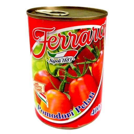 Talianske celé paradajky v plechovke Pomodori Pelati 400g Ferrara