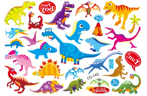 Umývateľné tetovanie pre deti DINOSAURS CG143