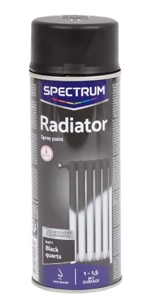 Spectrum Farba v spreji na radiátory, matná čierna, 400ml