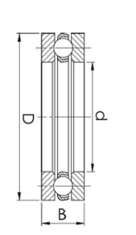 Axiálne guličkové ložisko 51101 /12x26x9/