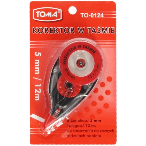 Suchá korektorová páska na myš TO-0124 TOMA 5 mm x 12 metrov