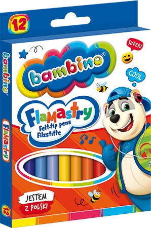 Popisovacie perá BAMBINO 12 farieb MAJEWSKI