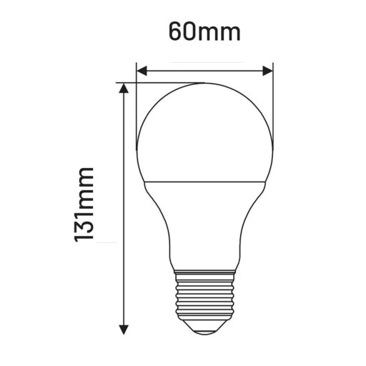 INQ E27 15W 1500lm 4000K A60 neutrálna LED žiarovka