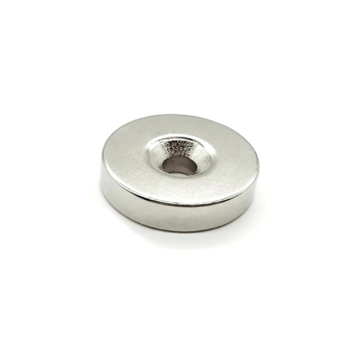 Neodymový magnet 20x3 krúžok s 5mm otvorom
